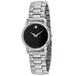 Movado Silver and Black Women's Watch